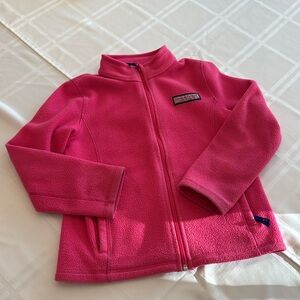Girls pink Vineyard Vines Fleece Coat Size Small